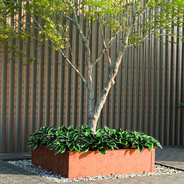 RAISED GARDEN BED IN A RUSTED FINISH