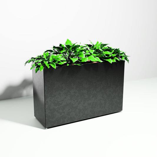 Barrier Planter – Partitioning Planter – 1135 x 702 x 410 mm – Flat-Pack – Black Powdercoated