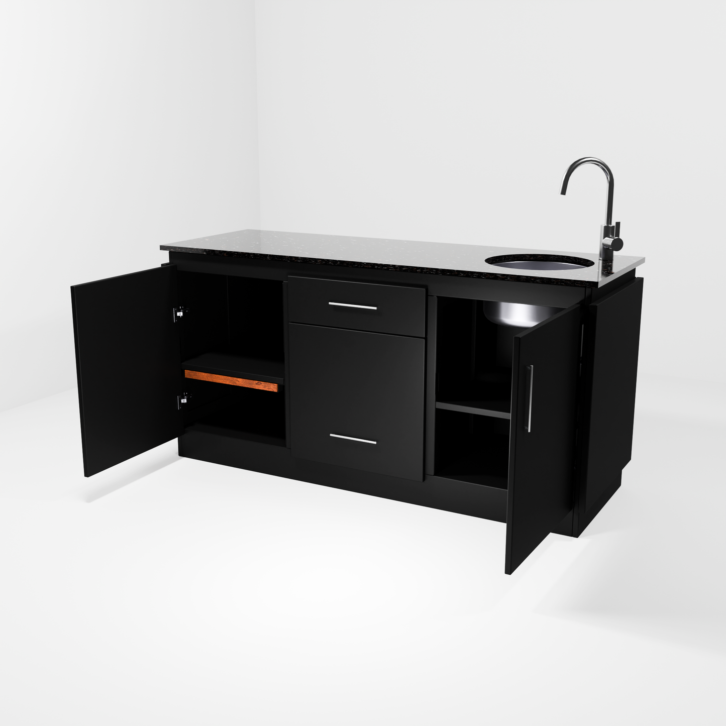 Vero Outdoor Kitchen – All-in-One Workstation with Built-In Prep Sink & Mixer Tap – Monolith Range