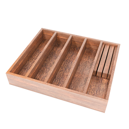 Handcrafted Teak Drawer Organizer