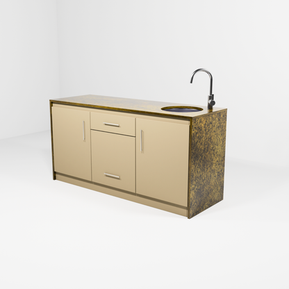 Vero Outdoor Kitchen – All-in-One Workstation with Built-In Prep Sink & Mixer Tap – Monolith Range