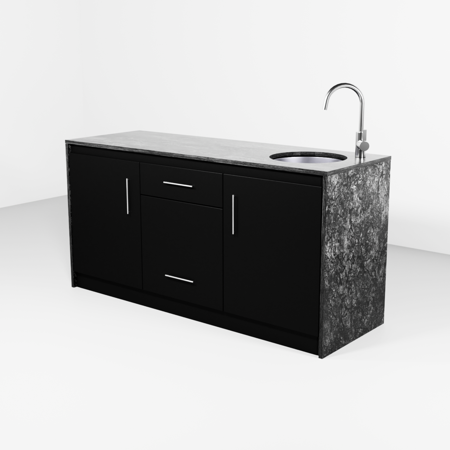 Vero Outdoor Kitchen – All-in-One Workstation with Built-In Prep Sink & Mixer Tap – Monolith Range