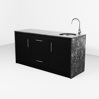 Vero Outdoor Kitchen – All-in-One Workstation with Built-In Prep Sink & Mixer Tap – Monolith Range